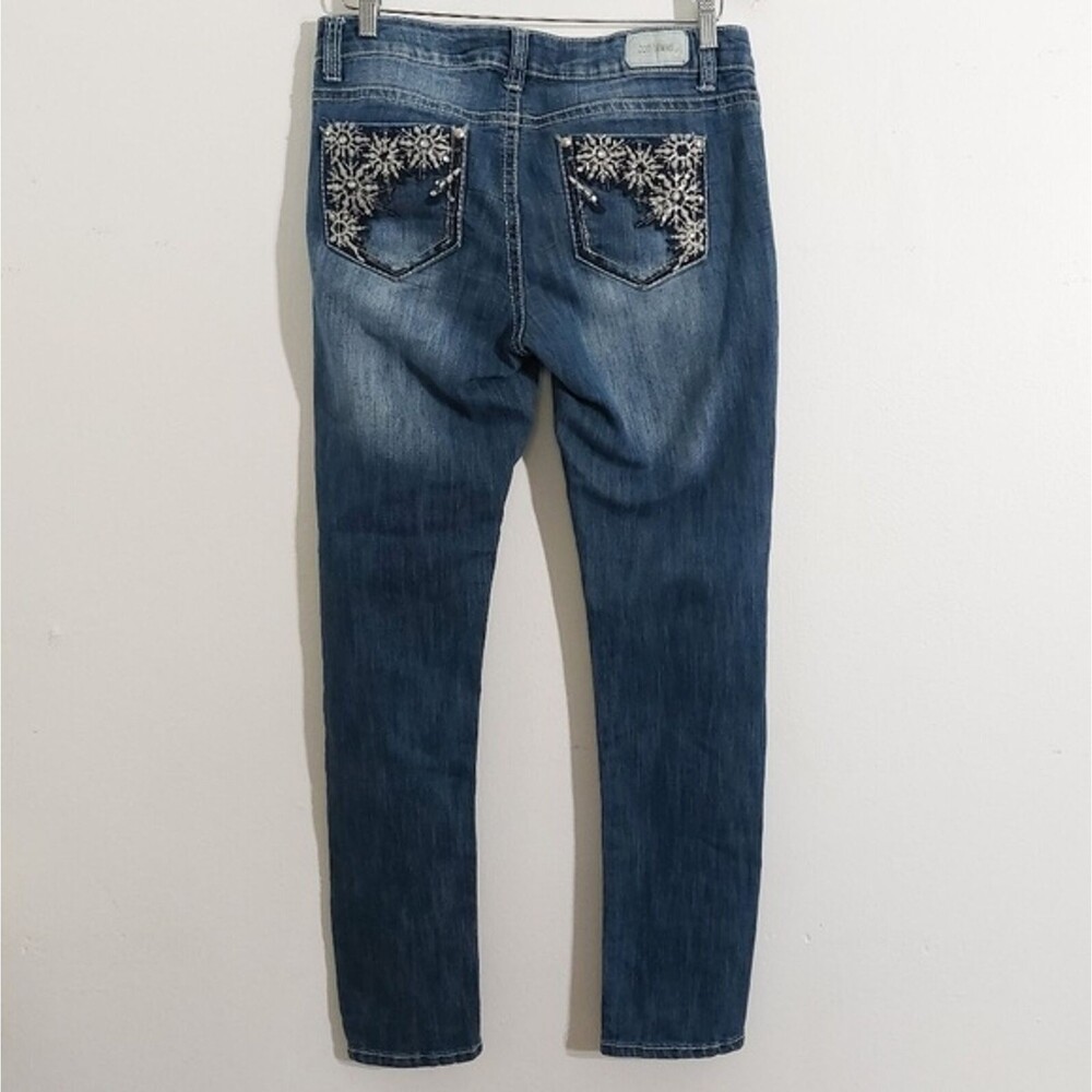 ZCO Bedazzled Sequined Rhinestone Studded Glam Jeans Juniors Size 11